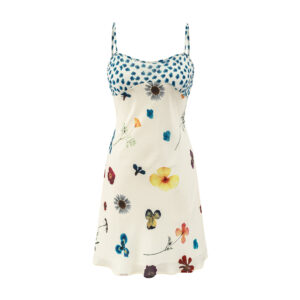 Slim fit lace up floral suspender dress short skirt