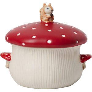 Ceramic Red Mushroom Tableware Mug Snack Plate