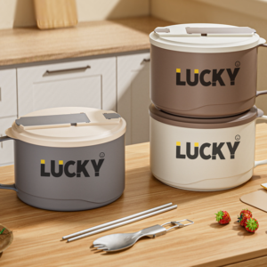 Large capacity 316 stainless steel anti-scalding drainable instant noodle bowl with cutlery lunch box