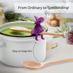 Creative kitchen utensils silicone tools Little Flying Man wizard shaped pot lid anti overflow lifting high soup spoon holder