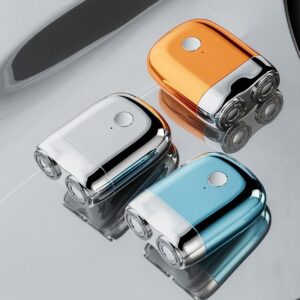 Mini electric shaver with magnetic suction dual blade heads 2-speed USB charging mini portable men's electric shaver
