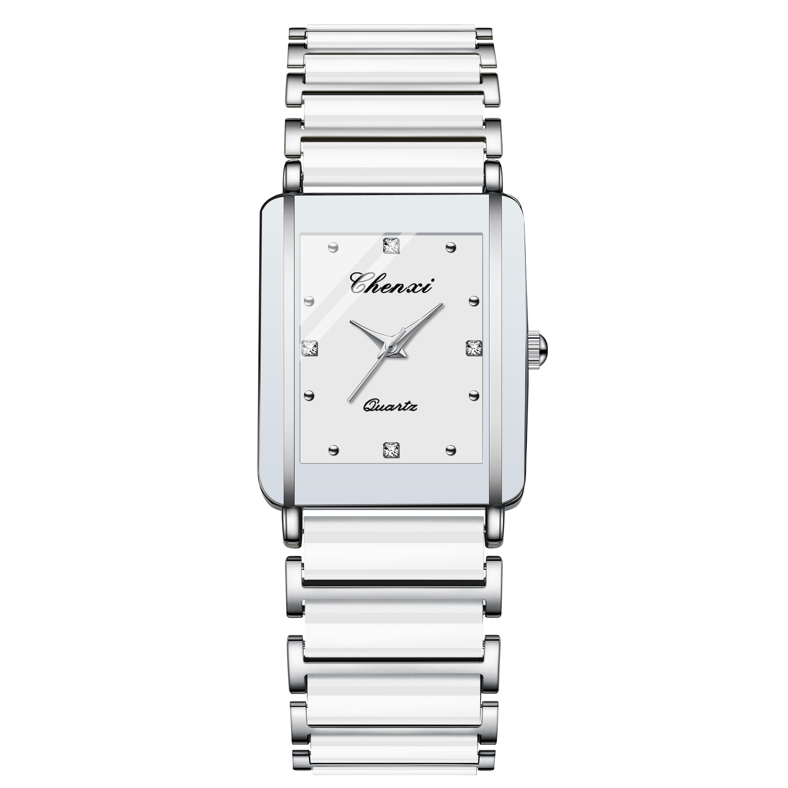 Square Couple Watch for Women and Men Ceramic Quartz Watch - Bild 7