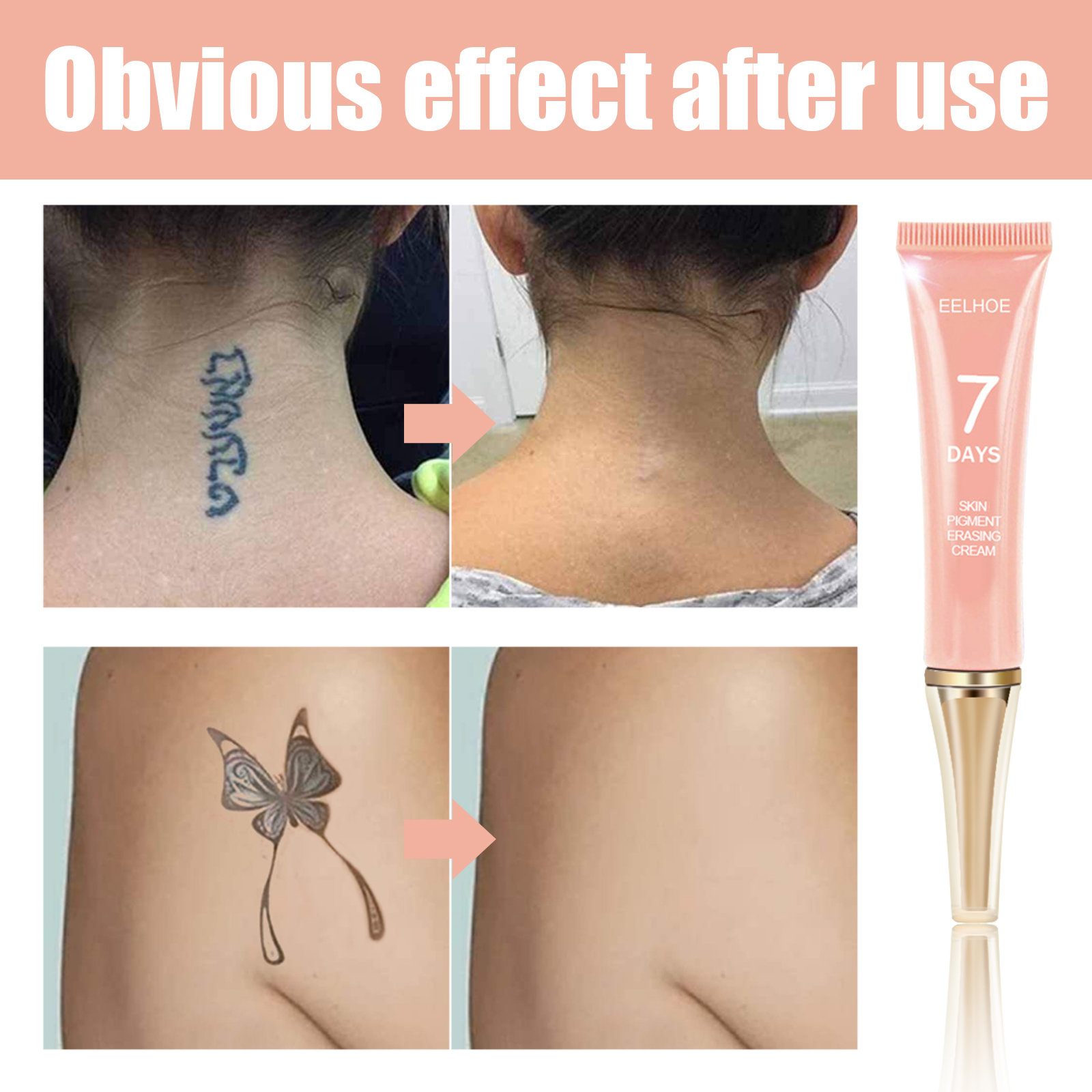 EELHOE Print Remover, Plant Essence Tattoo Fade Fading Clean And Lighten Eyeliner Cleaning Cream - Bild 5