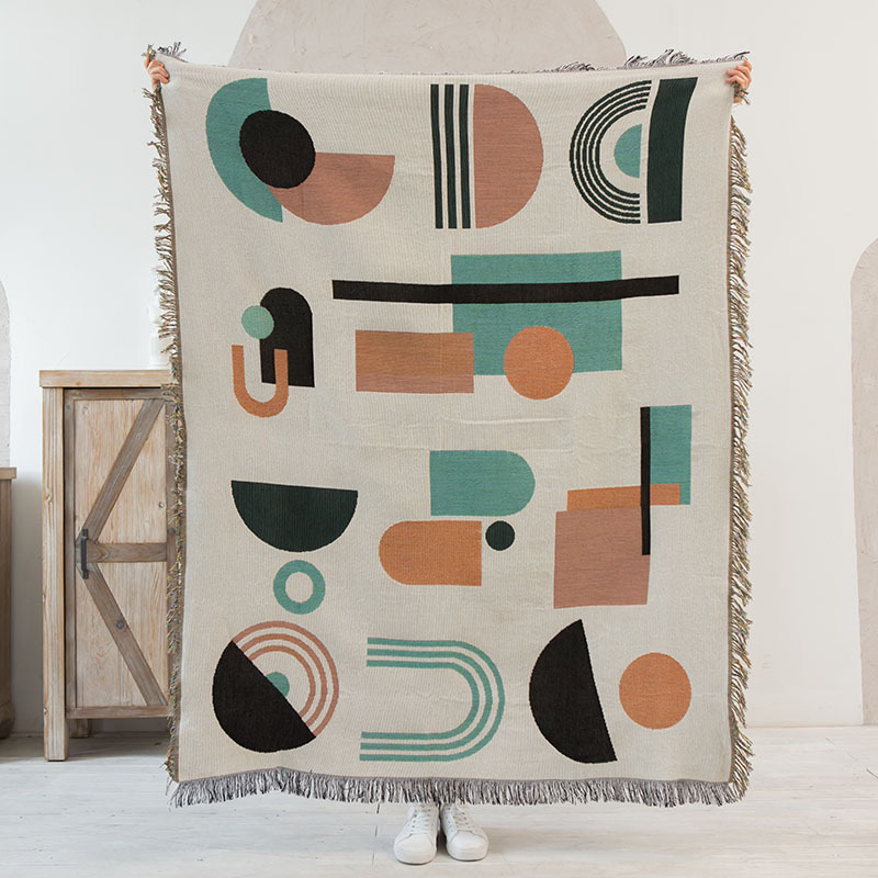 Artistic Sketch Throw Blanket, Camping Blanket, Leisure Blanket, Nap Blanket, Sofa Throw, Picnic Blanket, Bed End Blanket - Bild 10