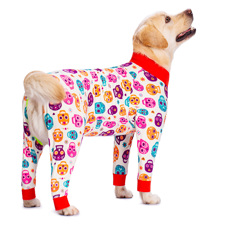 Medium and large dog pet clothing thin design belly protection weaning and sterilization suit - Bild 14