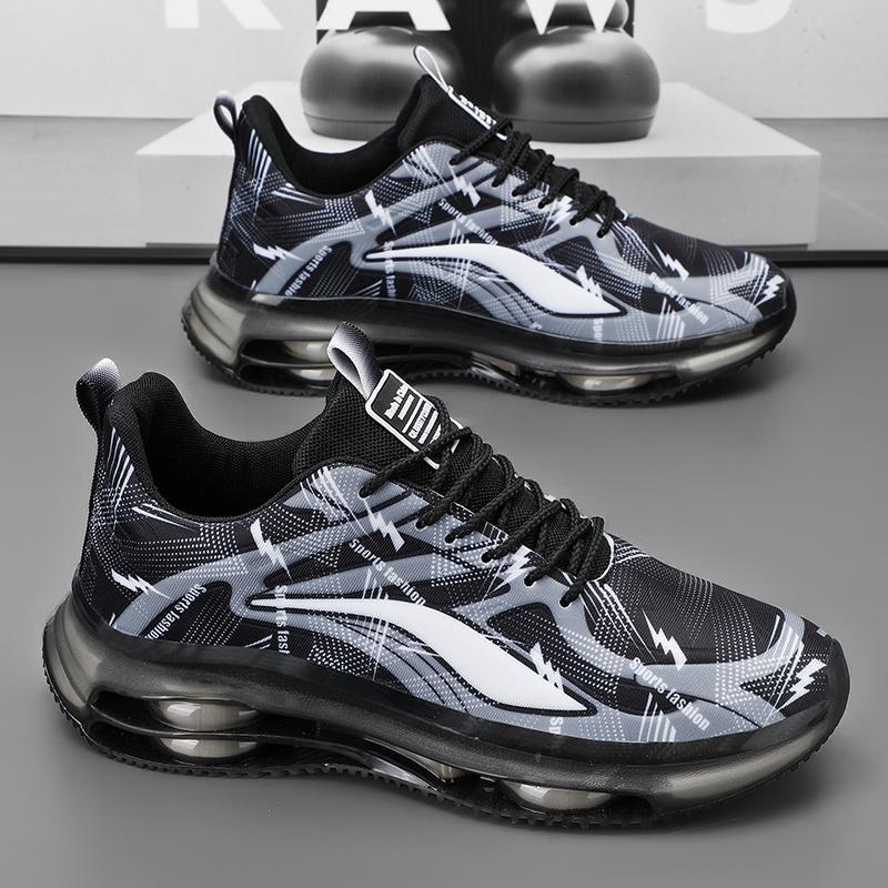 Men's Shoes Breathable Casual Running Height-Increasing Air Cushion Shock-Absorbing Leather Dad Sneakers - Bild 2