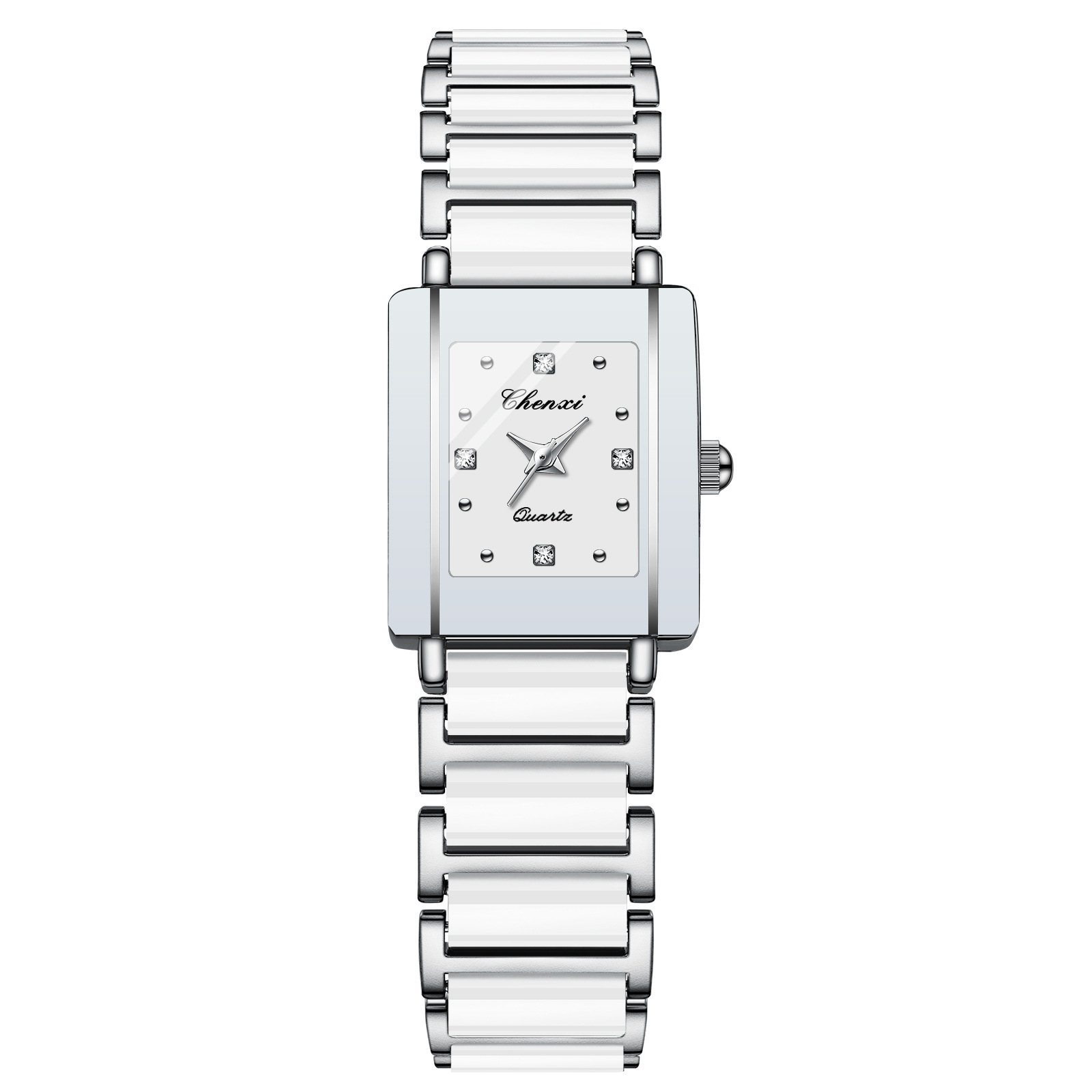 Square Couple Watch for Women and Men Ceramic Quartz Watch - Bild 8