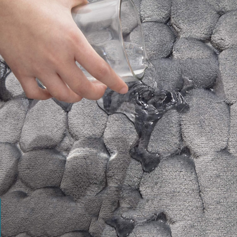 Cobblestone Embossed Bathroom Bath Mat Non-slip Carpets In Wash Basin Bathtub Side Floor Rug Shower Room Doormat Memory Foam Pad - Bild 6