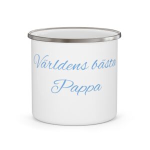 Enamel Camping Mug — "Världens bästa Pappa" Swedish Father’s Day Gift