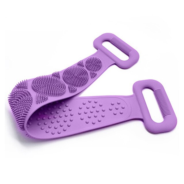 Hot Body Wash Silicone Body Scrubber Belt Double Side Shower Exfoliating Belt Removes Bath Towel - Bild 8