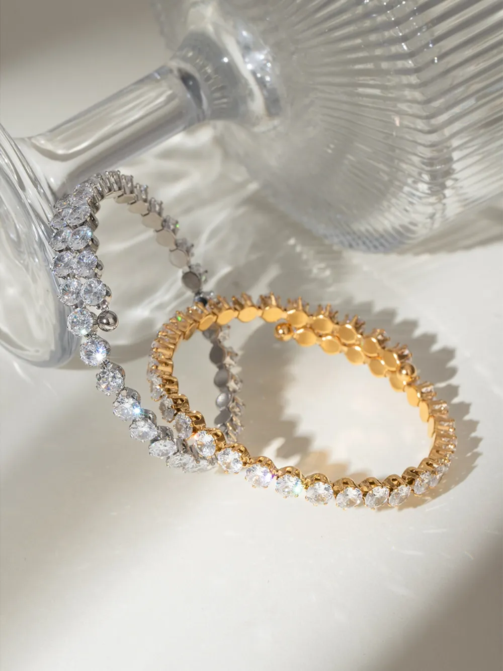 Stainless Steel Inlaid Zircon Bracelet - Bild 15