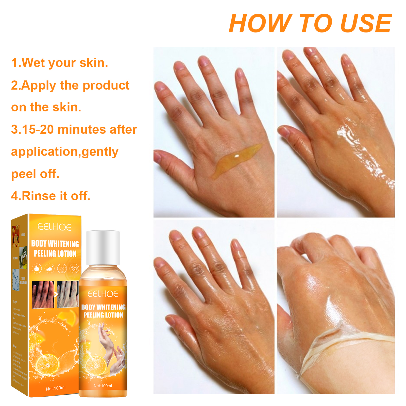 EELHOE Blackening Whitening Gel, Repair Hydrating Brightening Skin Melanin Removal Gel - Bild 6