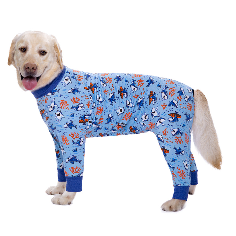 Medium and large dog pet clothing thin design belly protection weaning and sterilization suit - Bild 4