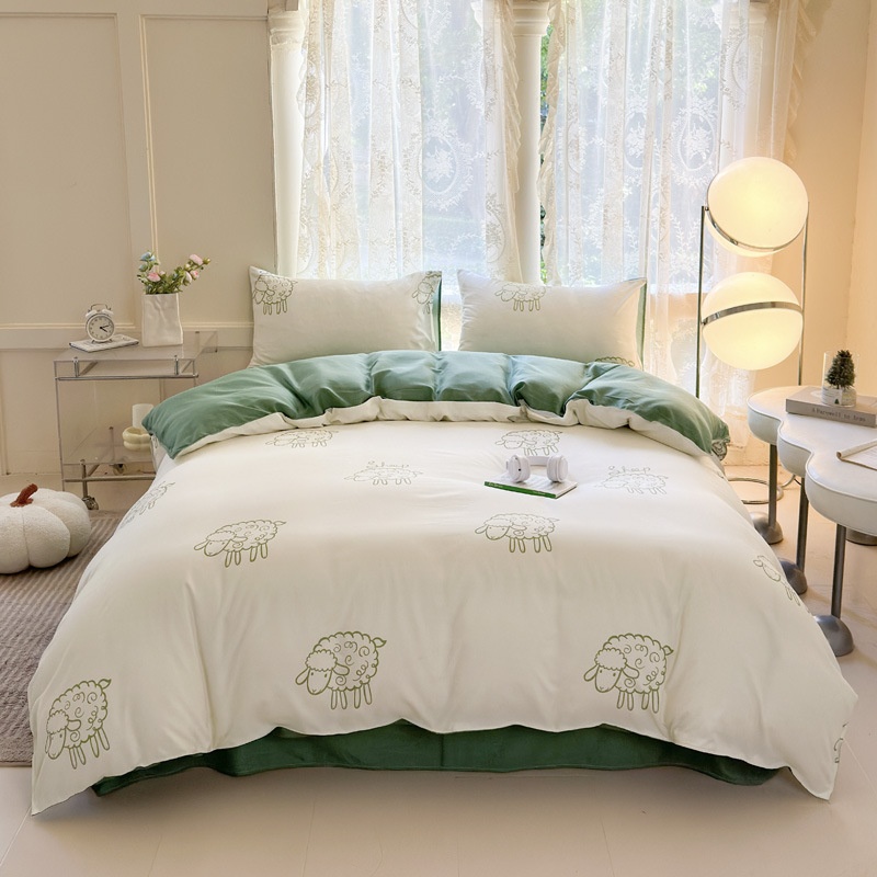 Cartoon Four-Piece Set Fresh Autumn and Winter Single Student Dormitory Bedding Sheet Three-Piece Set Single Quilt Cover - Bild 22