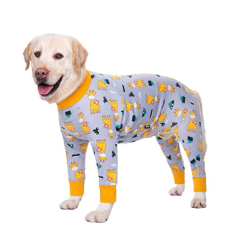 Medium and large dog pet clothing thin design belly protection weaning and sterilization suit - Bild 5