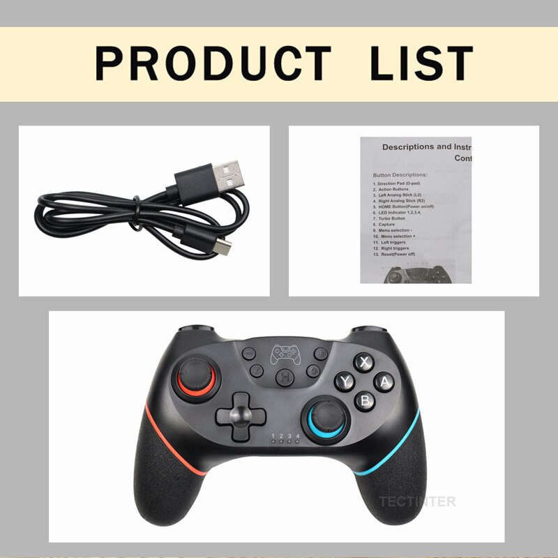 Wireless Bluetooth Gamepad For Nintendo Switch Pro NS-Switch Pro Game joystick Controller For Switch Console with 6-Axis Handle - Bild 4