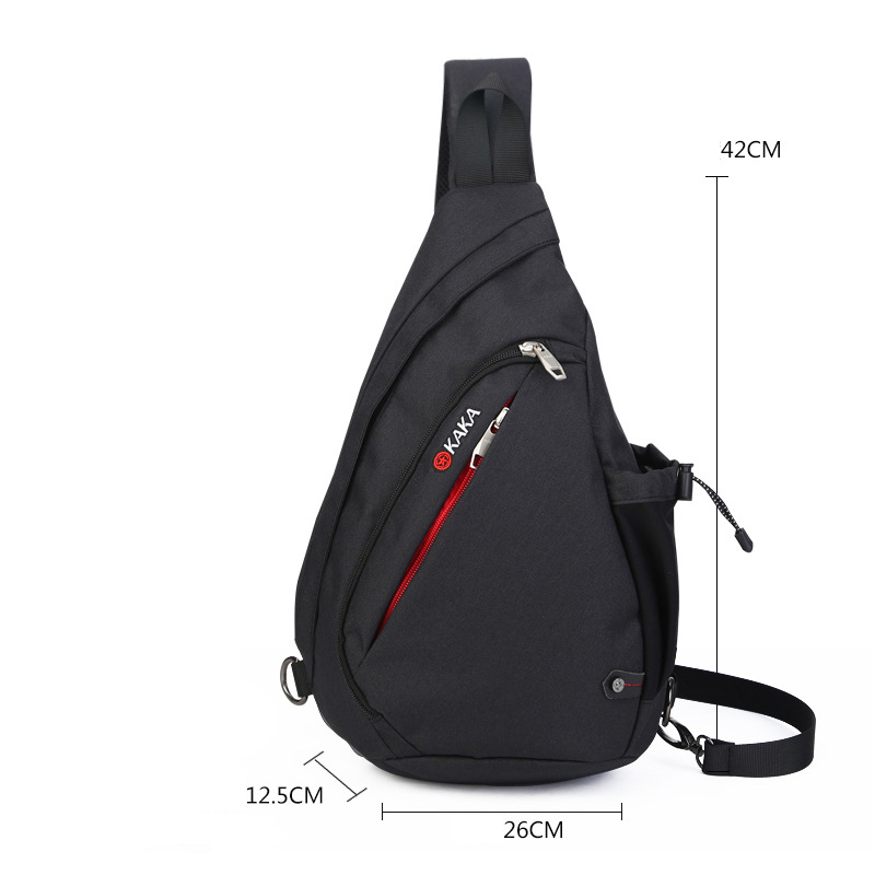 High Quality Men's Chest Bag Cotton And Linen Texture Messenger Triangle Bag Water Drop Bag Bicycle Chest Bag - Bild 2