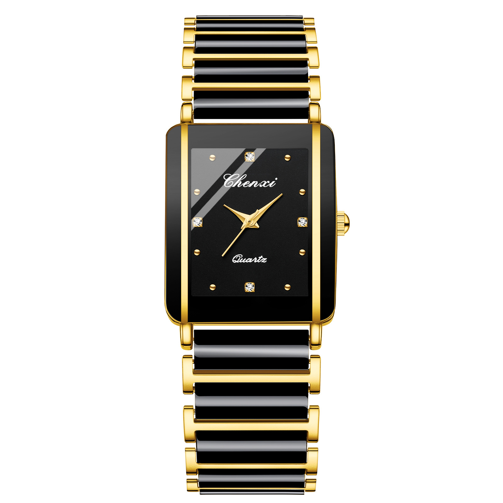 Square Couple Watch for Women and Men Ceramic Quartz Watch - Bild 9