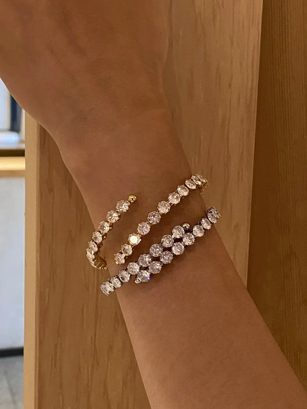 Stainless Steel Inlaid Zircon Bracelet - Bild 10