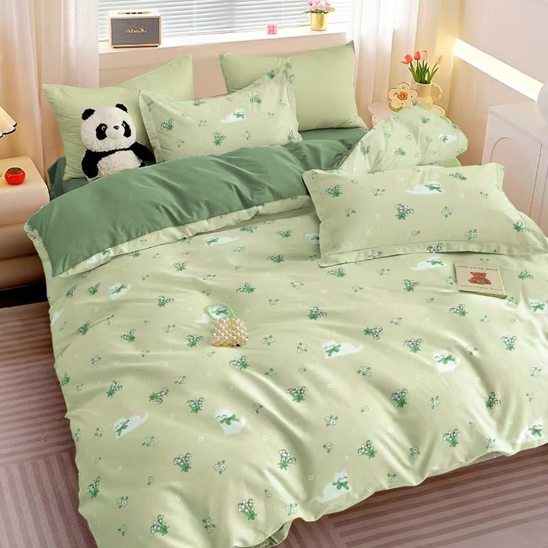 Cartoon Four-Piece Set Fresh Autumn and Winter Single Student Dormitory Bedding Sheet Three-Piece Set Single Quilt Cover - Bild 31