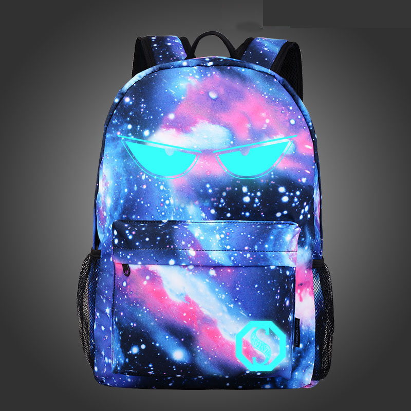 Starry Night Light Children's Backpack Oxford Cloth Print Backpack Middle School Girls' School Bag - Bild 2