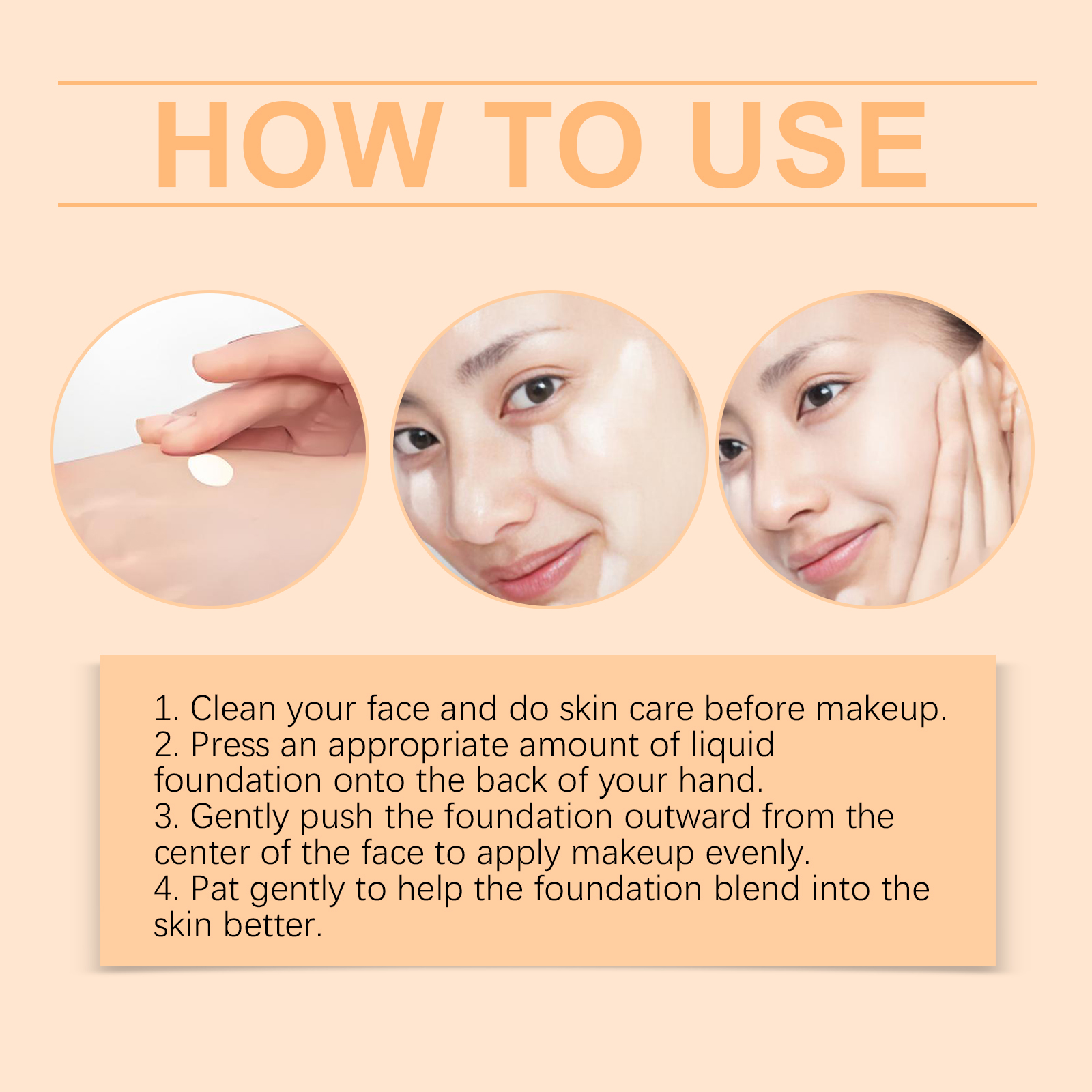 Jaysuing Warm Change Liquid Foundation, Moisturizing Natural Concealer Long Lasting Moisture Without Dehydrating Makeup Bright Warm Change Liquid Foundation - Bild 6