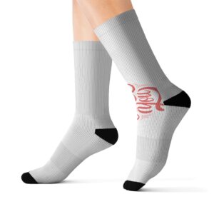 Thank You Sublimation Socks — Custom Script Crew Socks