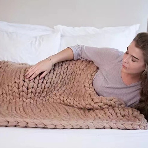 Nordic Chunky Knit Blanket Handmade Crochet Throw Knitted Blanket Sofa Blanket Oversized Woolen Blanket - Bild 13