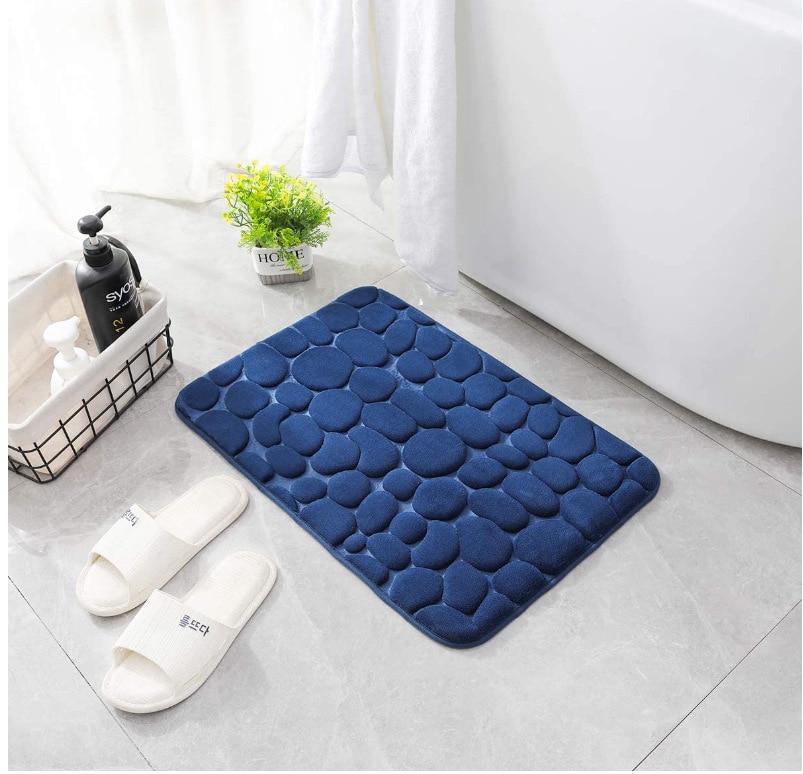 Cobblestone Embossed Bathroom Bath Mat Non-slip Carpets In Wash Basin Bathtub Side Floor Rug Shower Room Doormat Memory Foam Pad - Bild 8