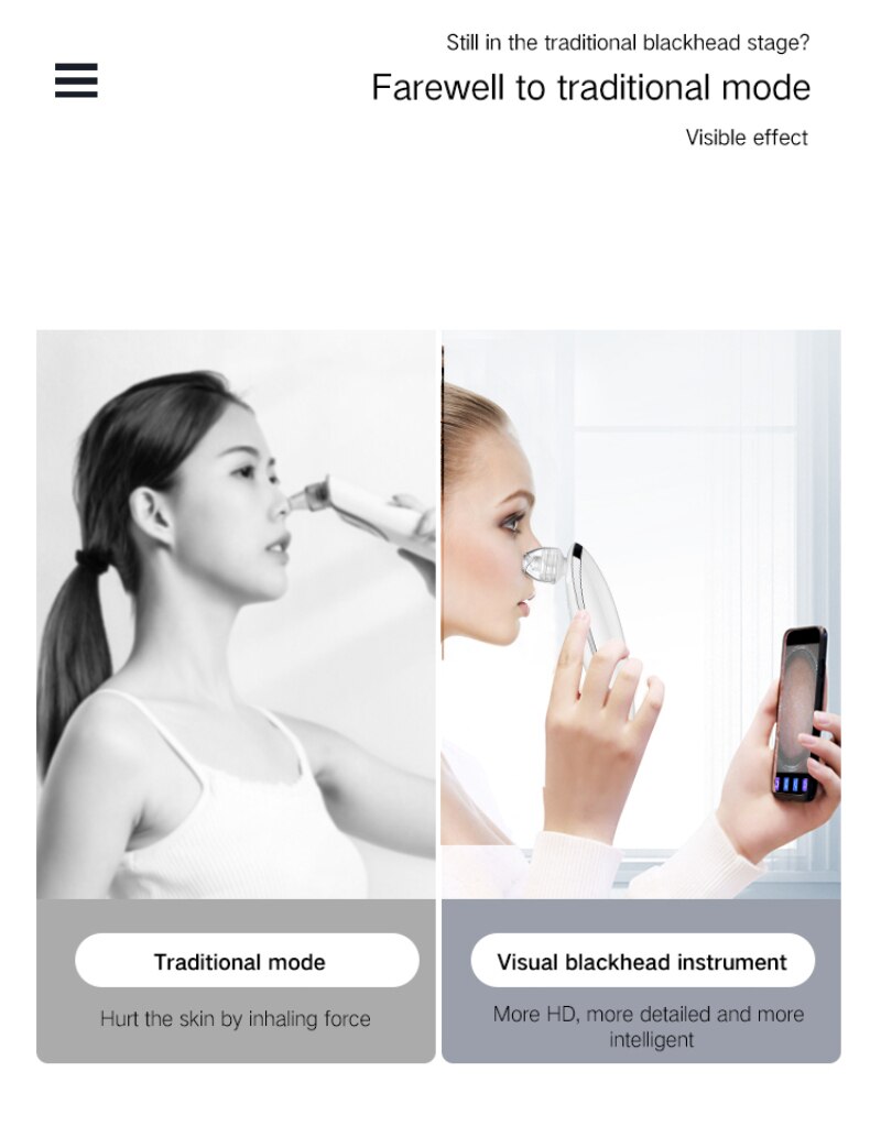 Electric Visual Blackhead Apparatus WiFi HD Camera Vacuum Suction Facial Care - Bild 5