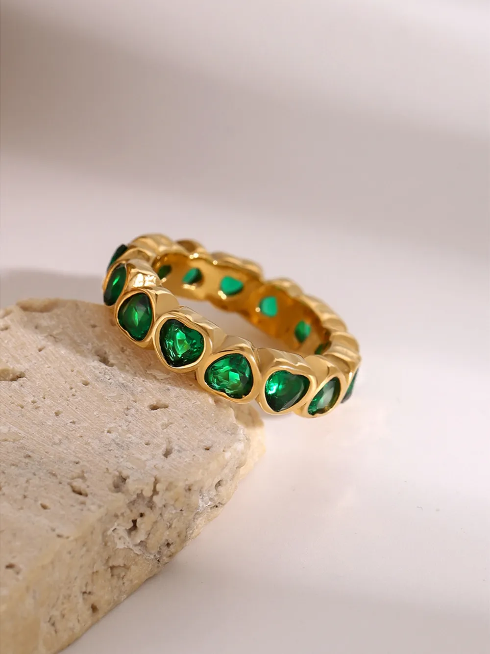 18K Gold-Plated Inlaid Zircon Ring - Bild 6