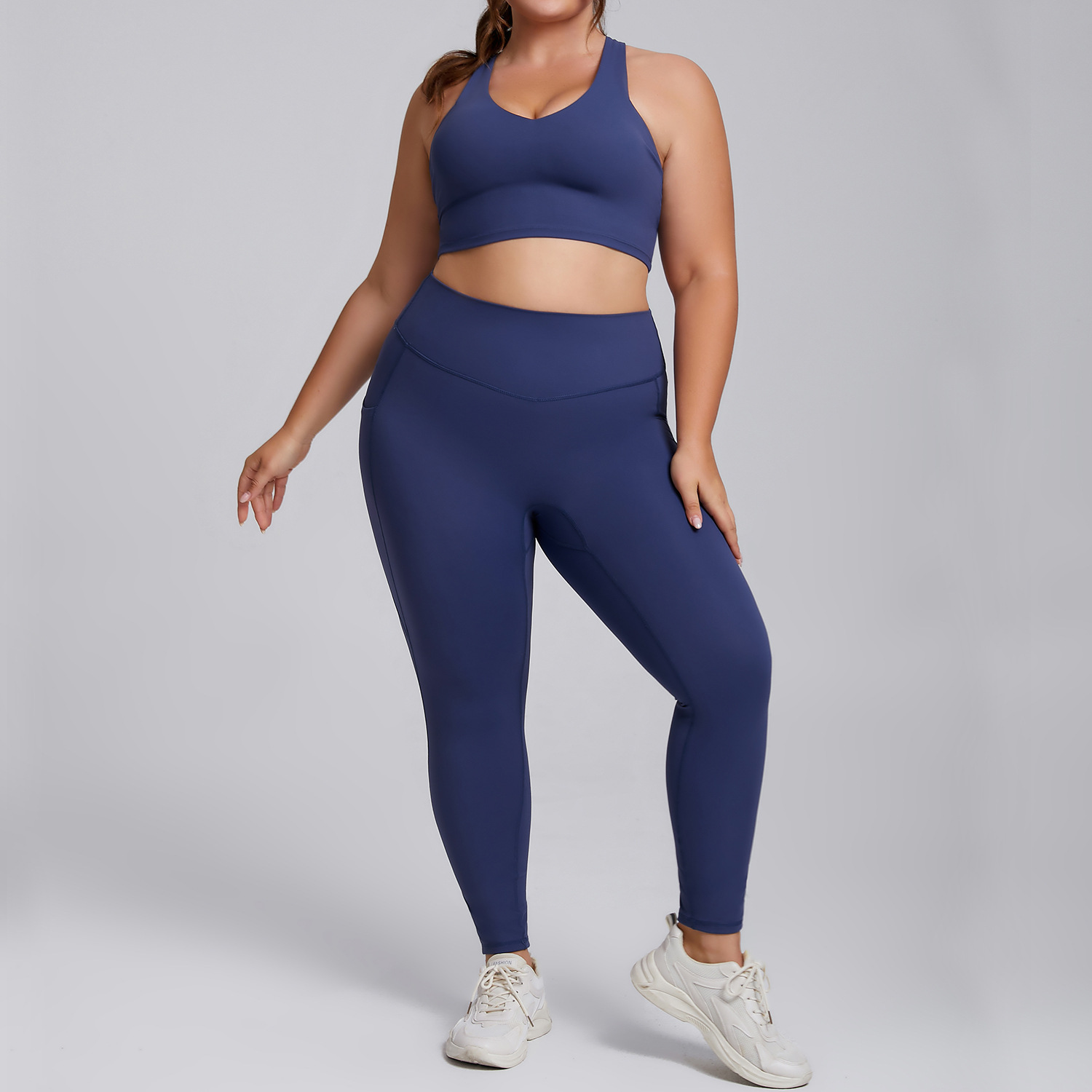 Yoga suit set women's high-end tight fitting sportswear two-piece set - Bild 7