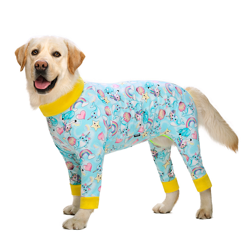 Medium and large dog pet clothing thin design belly protection weaning and sterilization suit - Bild 33