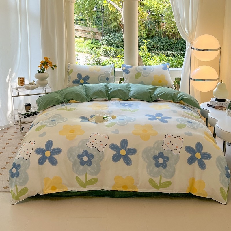 Cartoon Four-Piece Set Fresh Autumn and Winter Single Student Dormitory Bedding Sheet Three-Piece Set Single Quilt Cover - Bild 14