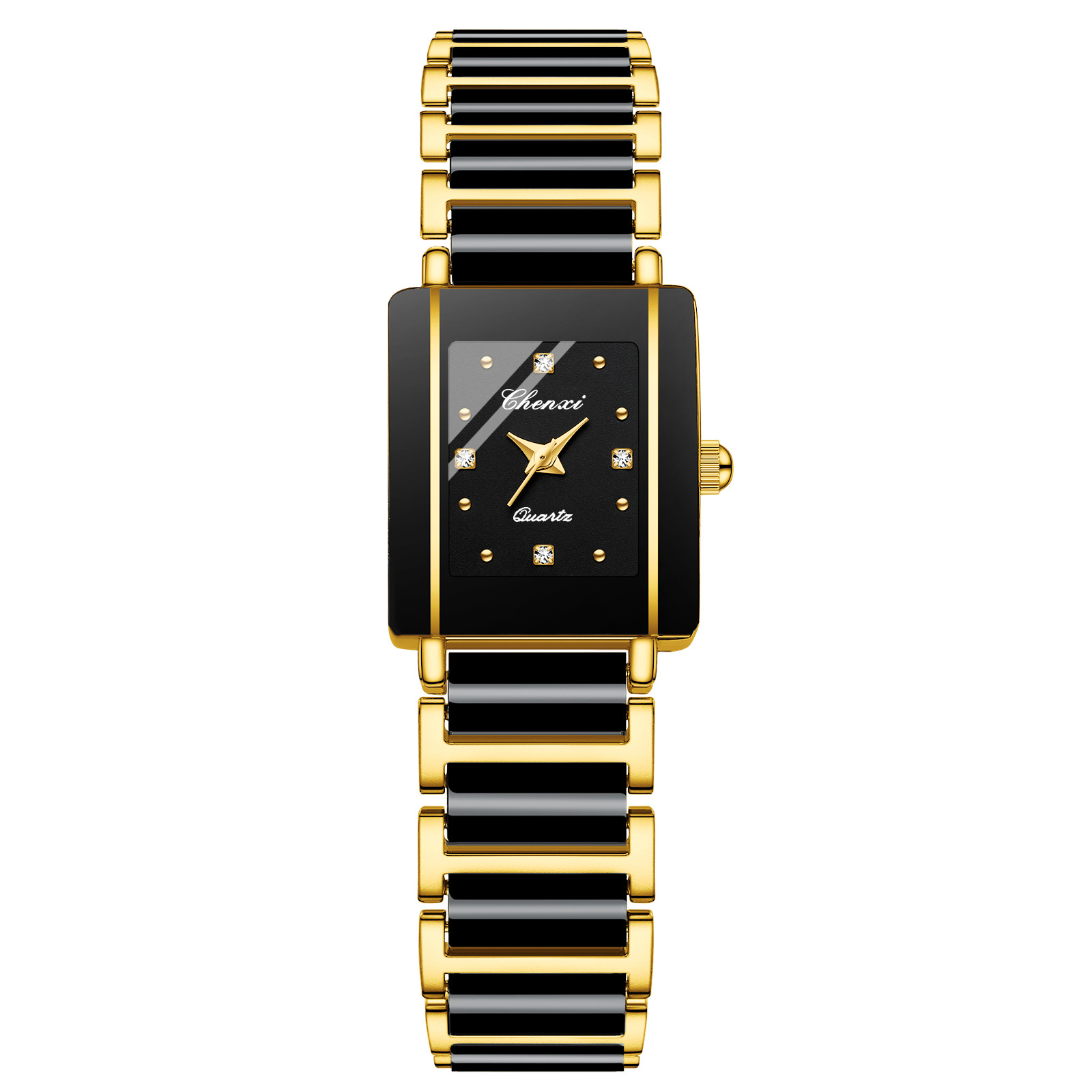 Square Couple Watch for Women and Men Ceramic Quartz Watch - Bild 10
