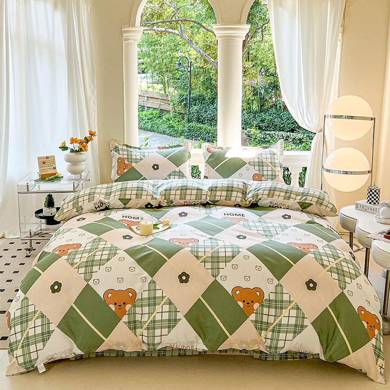 Cartoon Four-Piece Set Fresh Autumn and Winter Single Student Dormitory Bedding Sheet Three-Piece Set Single Quilt Cover - Bild 19