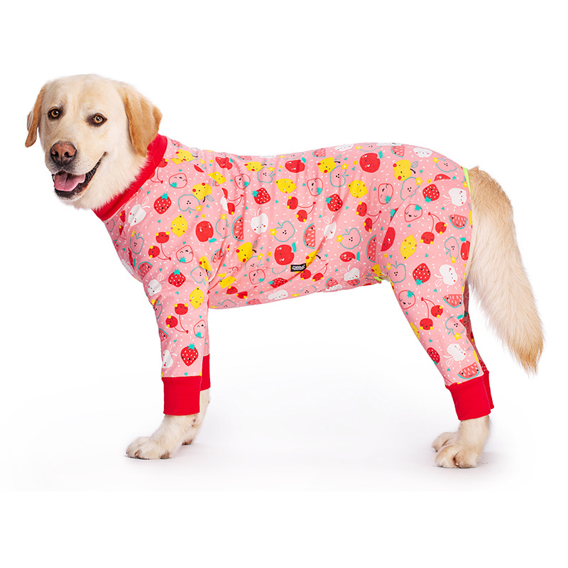 Medium and large dog pet clothing thin design belly protection weaning and sterilization suit - Bild 21