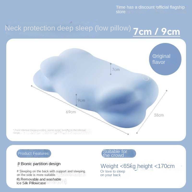 Cloud Pillow with Herbal Essence for Neck Support and Sleep Aid, Memory Foam Cervical Pillow for Side Sleeping - Bild 5