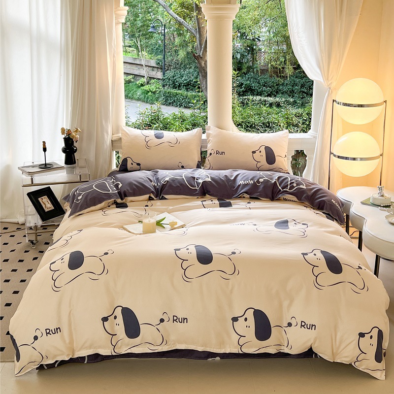 Cartoon Four-Piece Set Fresh Autumn and Winter Single Student Dormitory Bedding Sheet Three-Piece Set Single Quilt Cover - Bild 8