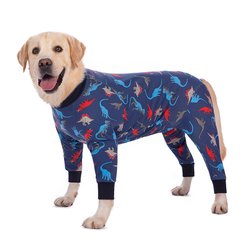 Medium and large dog pet clothing thin design belly protection weaning and sterilization suit - Bild 3