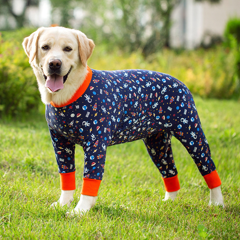 Medium and large dog pet clothing thin design belly protection weaning and sterilization suit - Bild 13