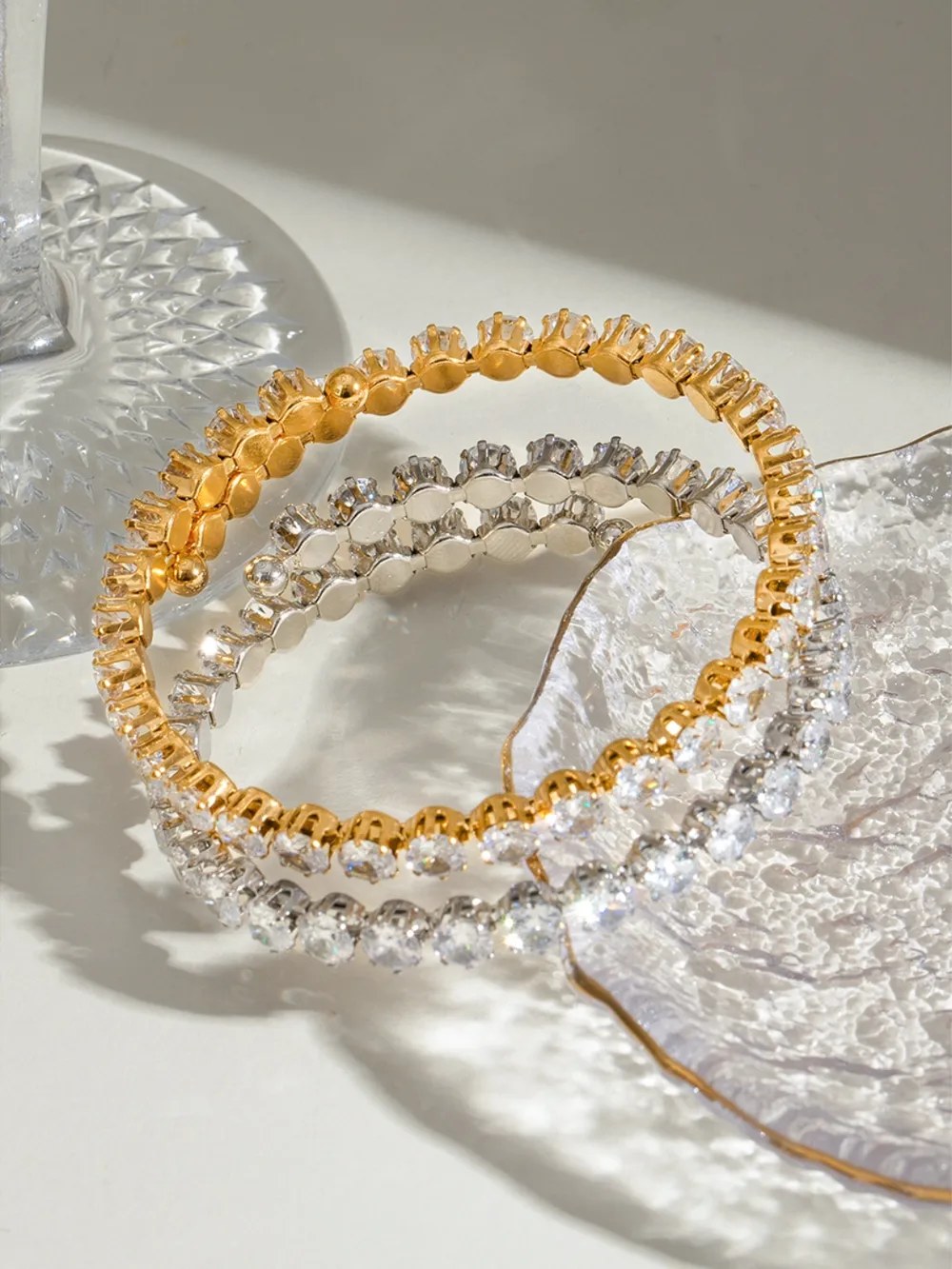 Stainless Steel Inlaid Zircon Bracelet - Bild 12