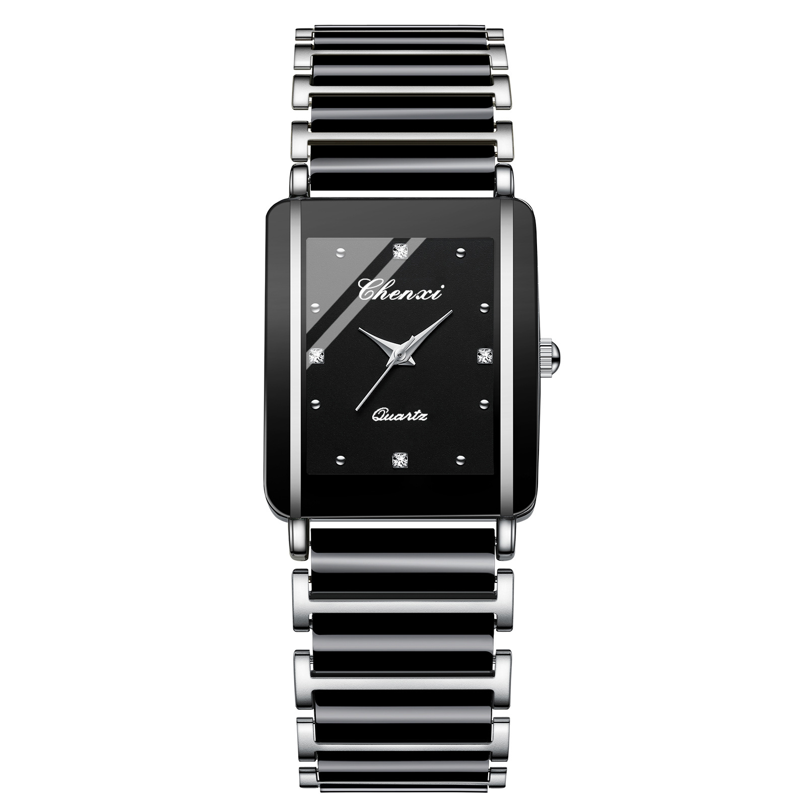 Square Couple Watch for Women and Men Ceramic Quartz Watch - Bild 5