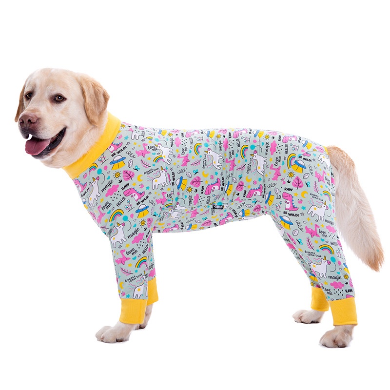 Medium and large dog pet clothing thin design belly protection weaning and sterilization suit - Bild 32