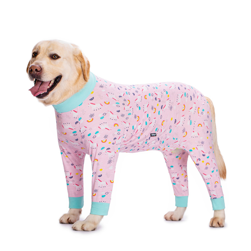 Medium and large dog pet clothing thin design belly protection weaning and sterilization suit - Bild 16