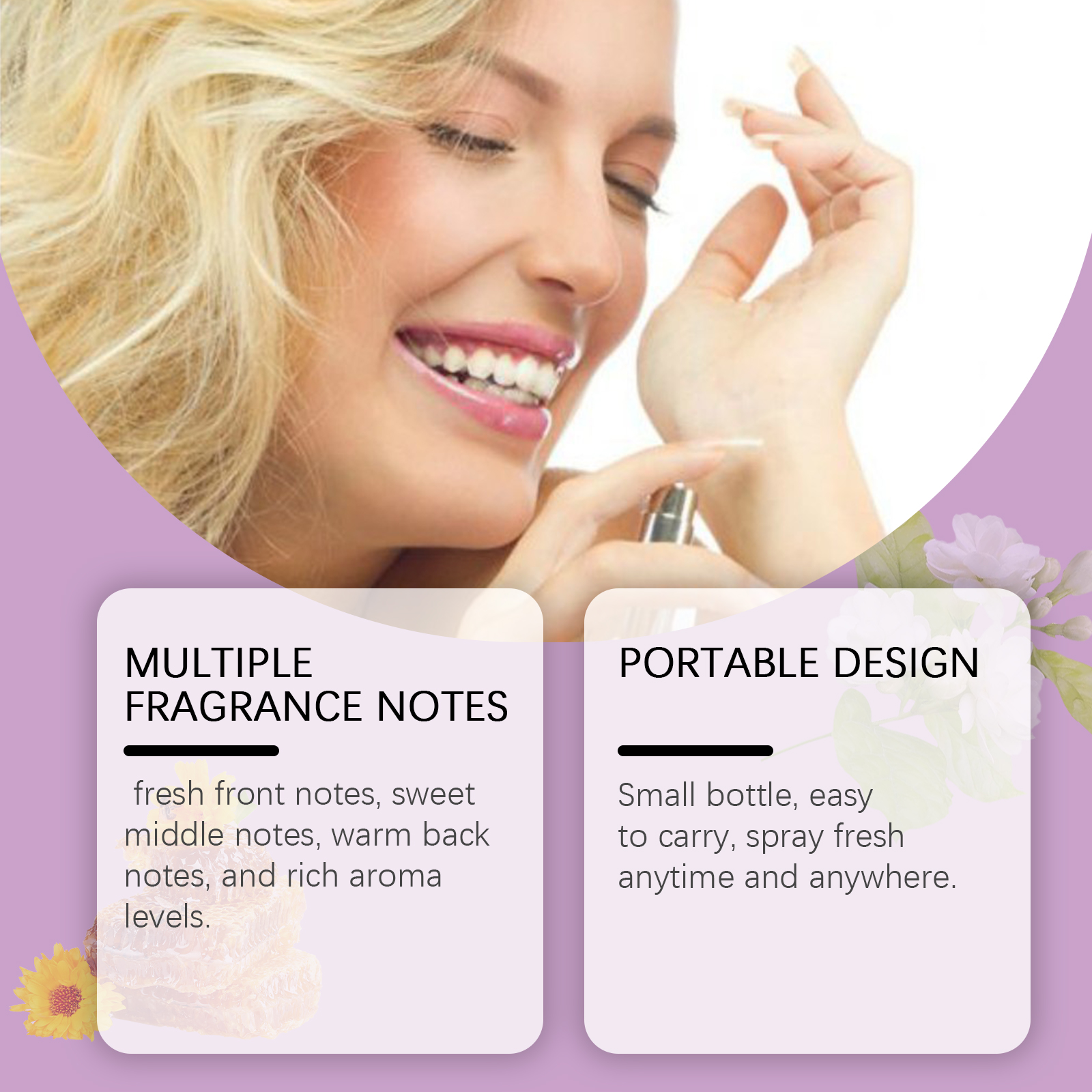 Roxelis Nectar Rock Sugar Fragrance Spray, Fragrant Fruit Fragrance Fresh Summer Women's Long-Lasting Portable Perfume - Bild 3