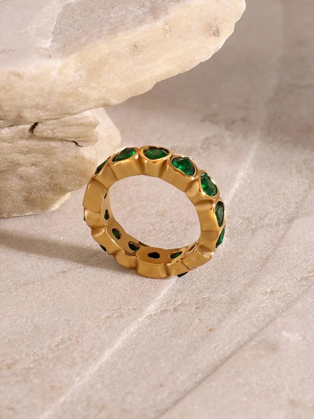 18K Gold-Plated Inlaid Zircon Ring - Bild 5