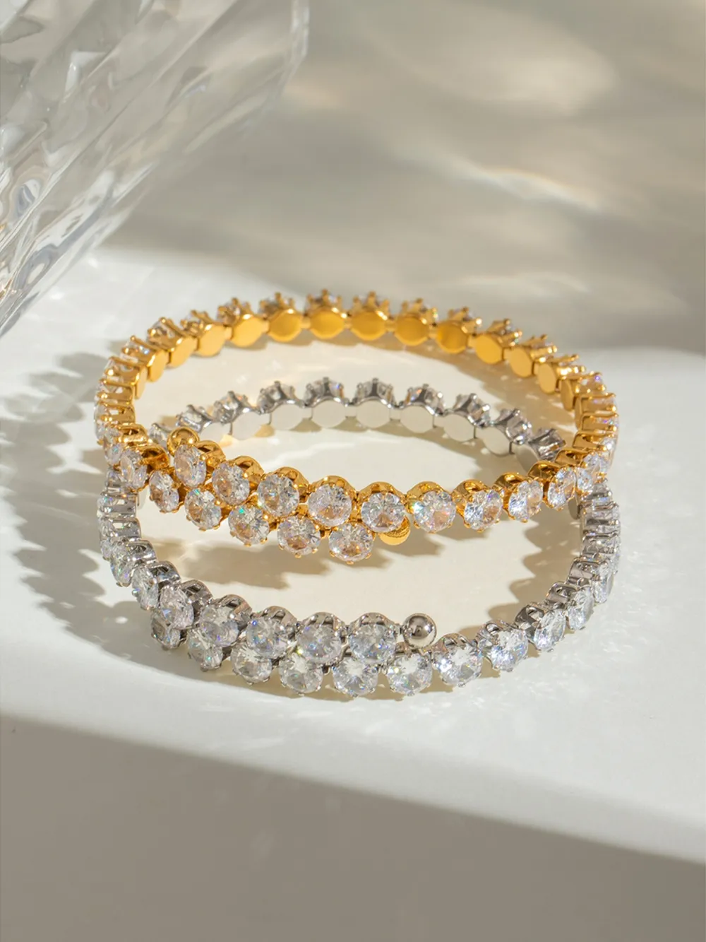 Stainless Steel Inlaid Zircon Bracelet - Bild 13