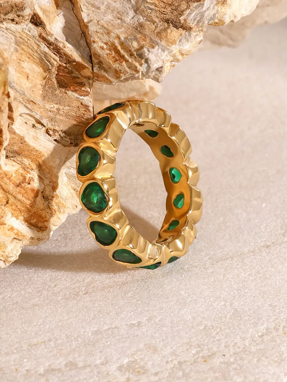 18K Gold-Plated Inlaid Zircon Ring - Bild 4