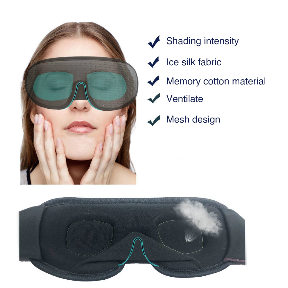3D Sleeping Mask Block Out Light Soft Padded Sleep Mask For Eyes Slaapmasker Eye Shade Blindfold Sleeping Aid Face Mask Eyepatch - Bild 2